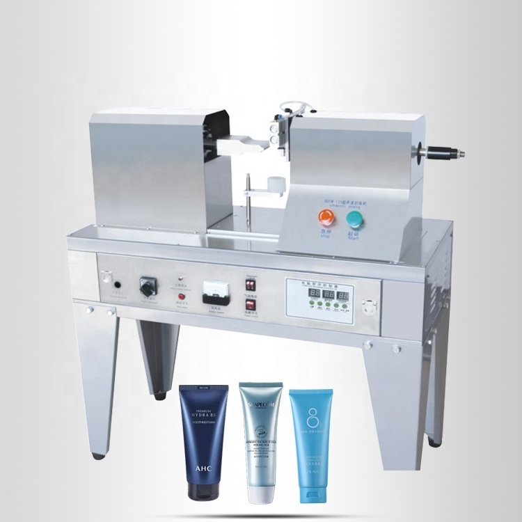 2024 New Manual Semi Automatic Ultrasonic Plastic cosmetic Hand cream Lotion soft Tube Sealer Sealing Cutting Machine