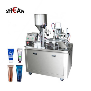 Semi Automatic vertical body lotion cosmetic cream toothpaste ultrasonic aluminum Plastic soft tube filling and sealing machine