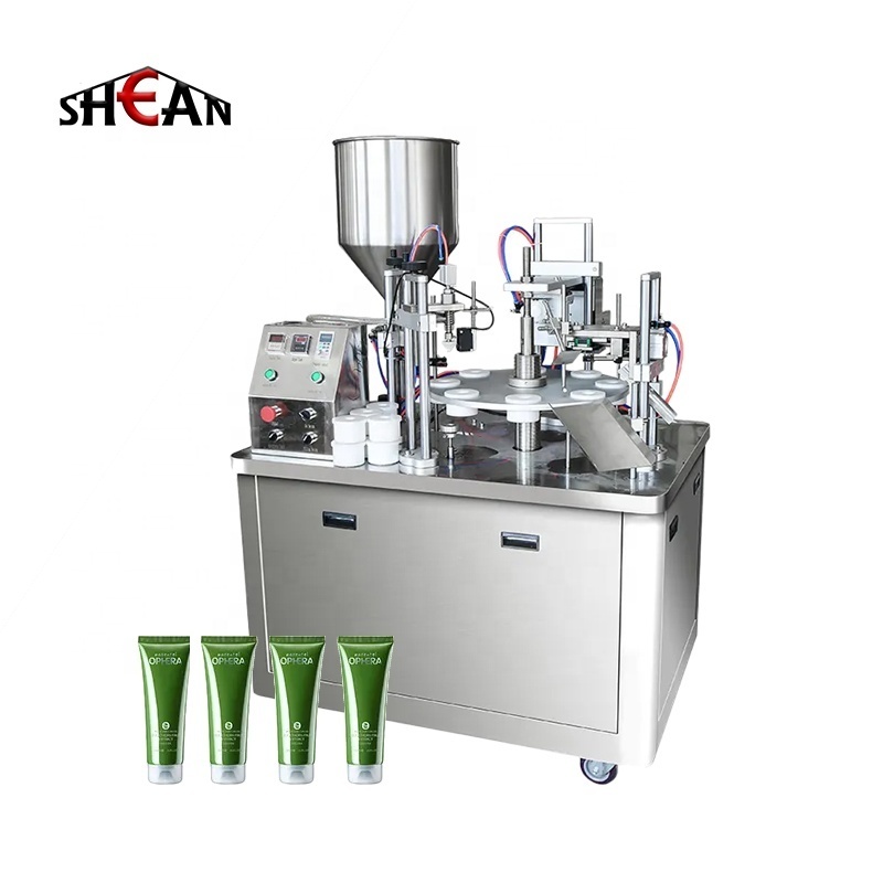 Semi Automatic vertical body lotion cosmetic cream toothpaste ultrasonic aluminum Plastic soft tube filling and sealing machine