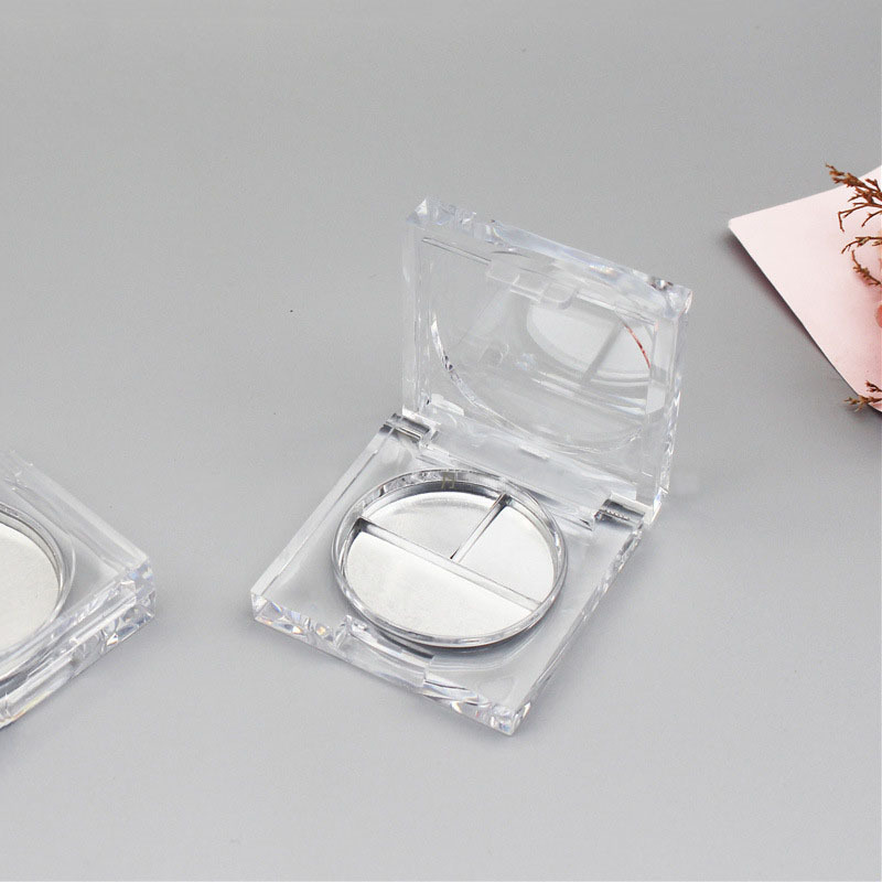 Ready to Ship In Stock Empty Transparent Powder Compact Multi-color Eyeshadow Case Lipstick Container Blush Box 7ml capacity