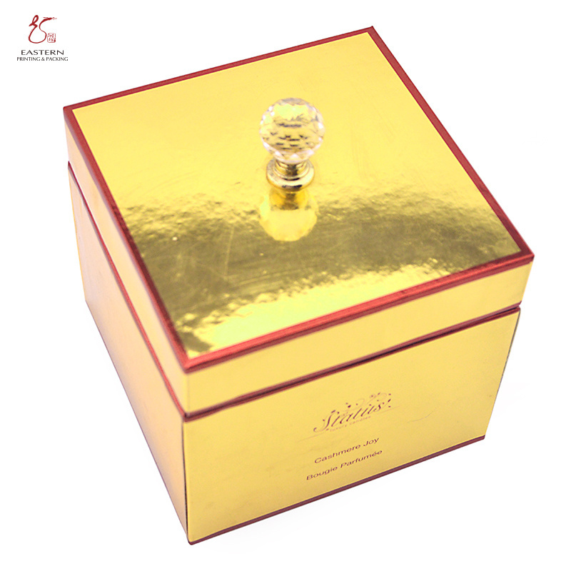 Luxury Design Shiny Art Paper Pack Candle Gift Box Custom Bracelet smart electronic cosmetic Package Box With artificial crystal