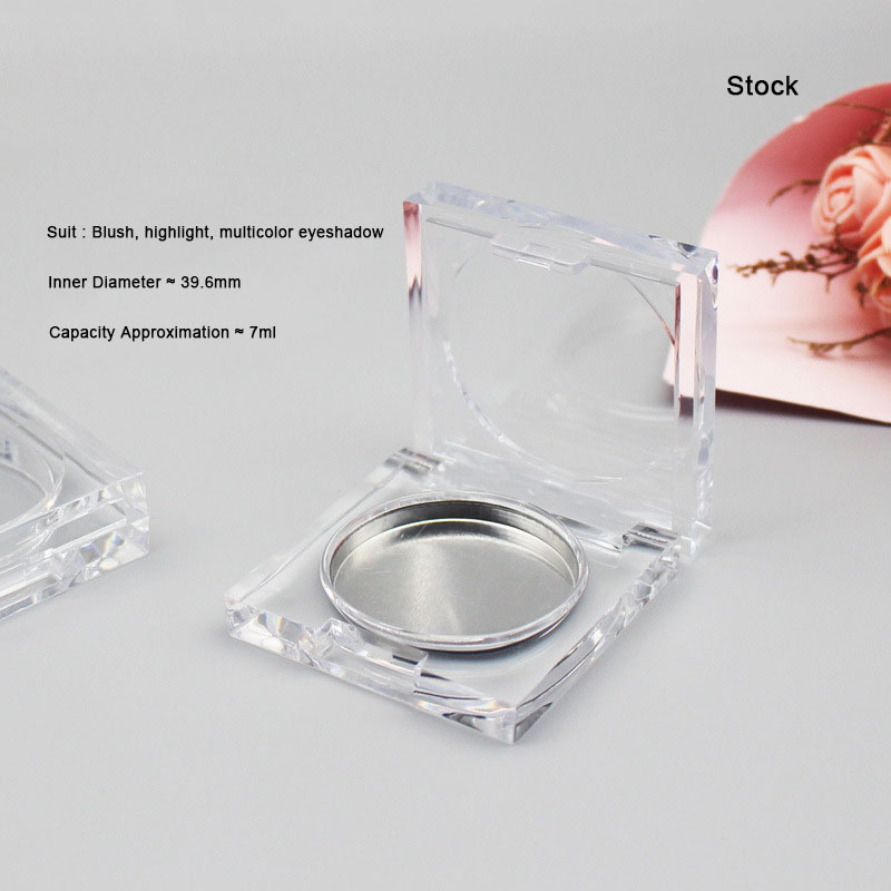 Ready to Ship In Stock Empty Transparent Powder Compact Multi-color Eyeshadow Case Lipstick Container Blush Box 7ml capacity