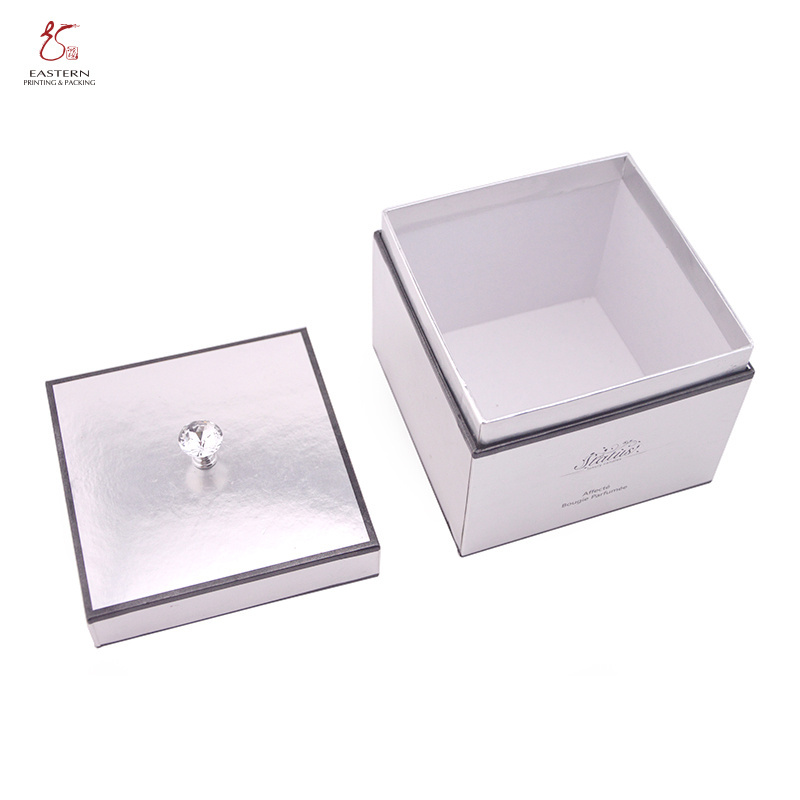 Luxury Design Shiny Art Paper Pack Candle Gift Box Custom Bracelet smart electronic cosmetic Package Box With artificial crystal