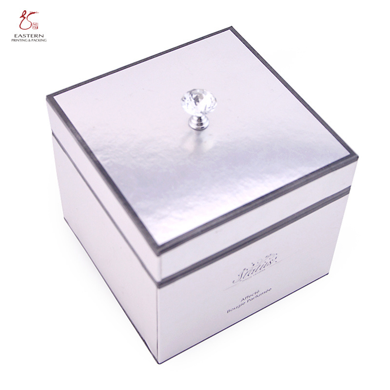 Luxury Design Shiny Art Paper Pack Candle Gift Box Custom Bracelet smart electronic cosmetic Package Box With artificial crystal