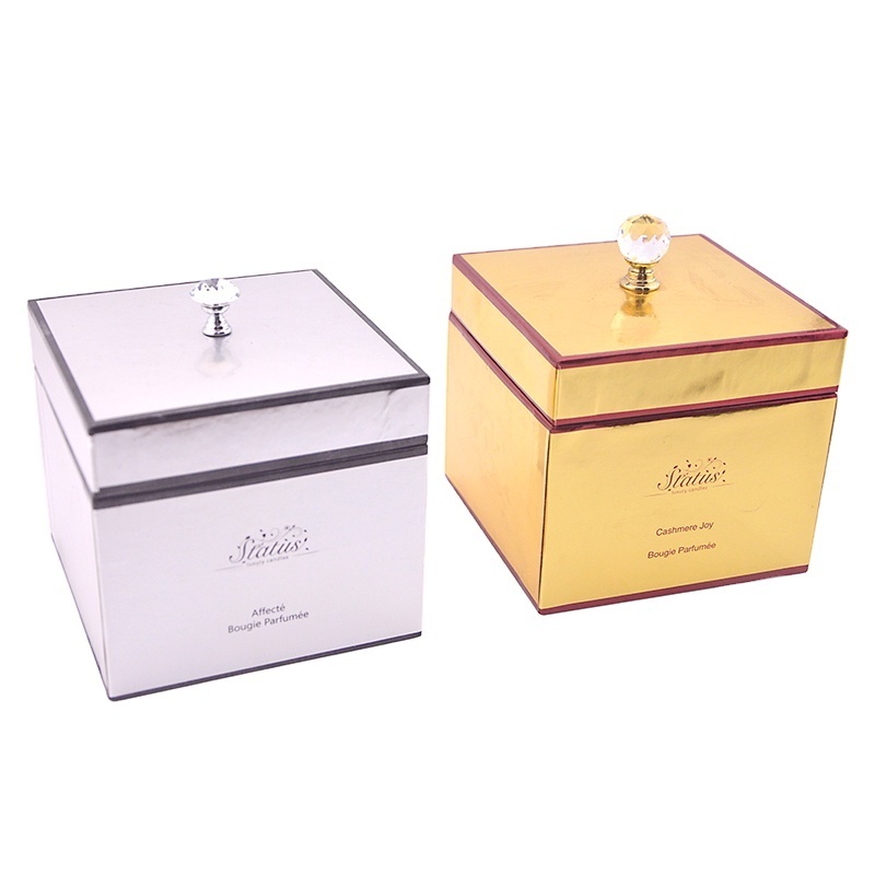 Luxury Design Shiny Art Paper Pack Candle Gift Box Custom Bracelet smart electronic cosmetic Package Box With artificial crystal