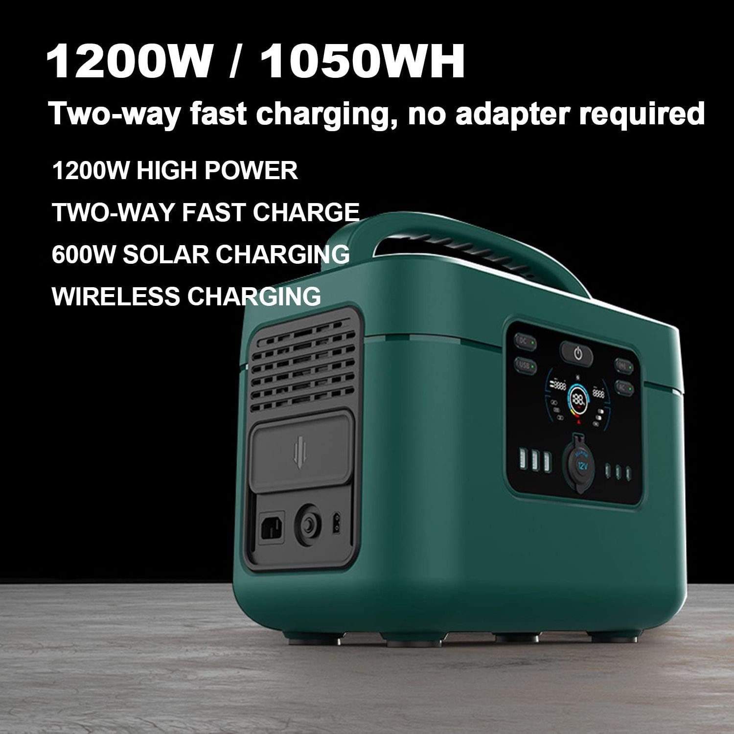 1200W on-board emergency power supply 110V American solar panel 12V outdoor energy storage power supply