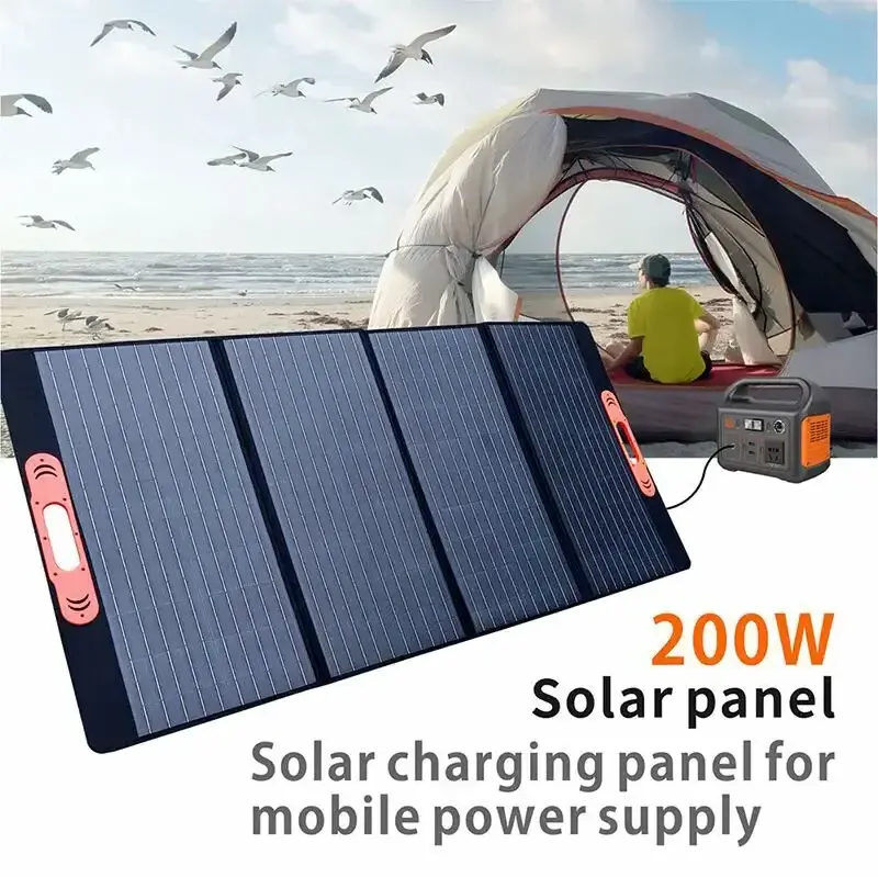 Hot outdoor folding photovoltaic panel 150w 200W 250W 400W solar rechargeable photovoltaic panel foldable solar panel kit