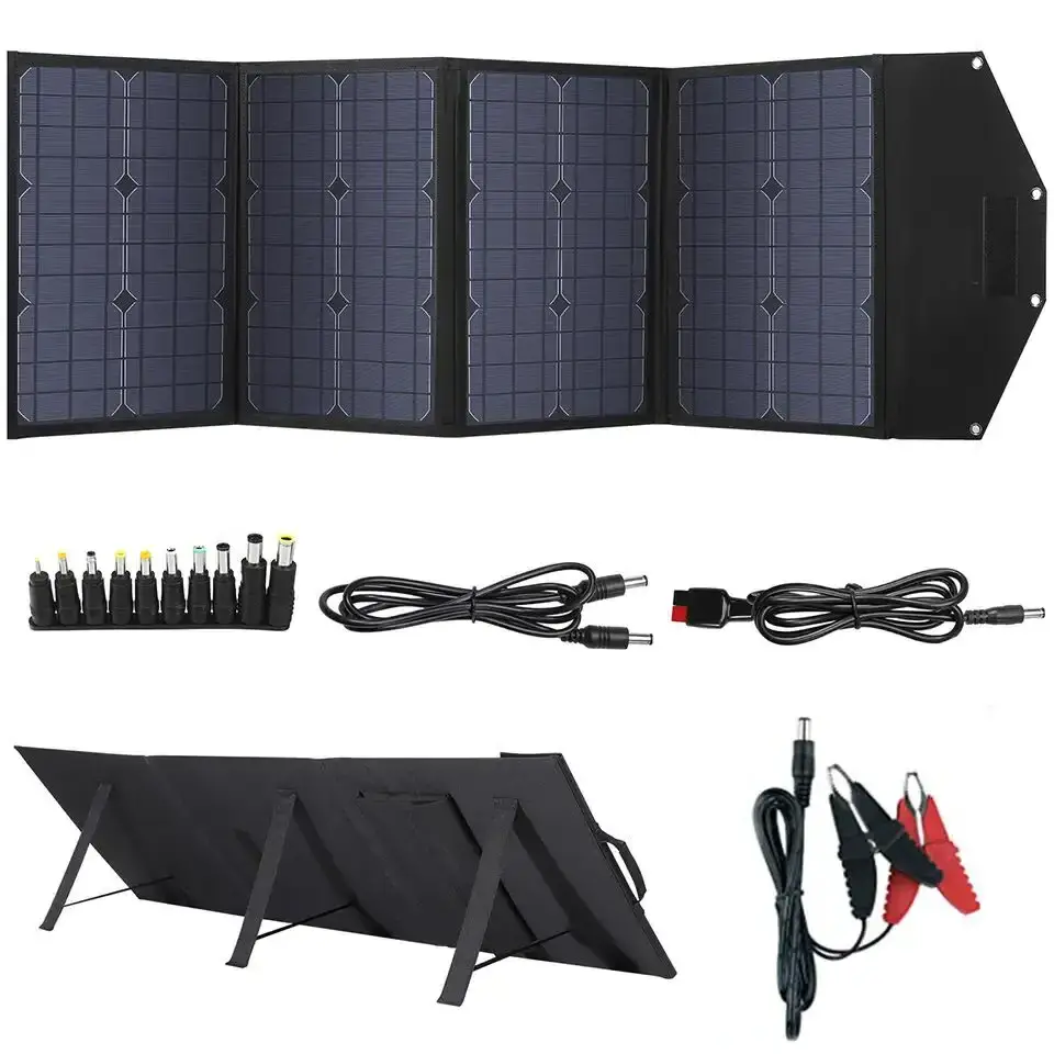 Hot outdoor folding photovoltaic panel 150w 200W 250W 400W solar rechargeable photovoltaic panel foldable solar panel kit