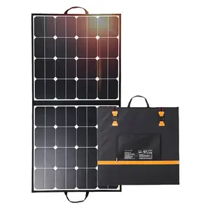 Hot outdoor folding photovoltaic panel 150w 200W 250W 400W solar rechargeable photovoltaic panel foldable solar panel kit