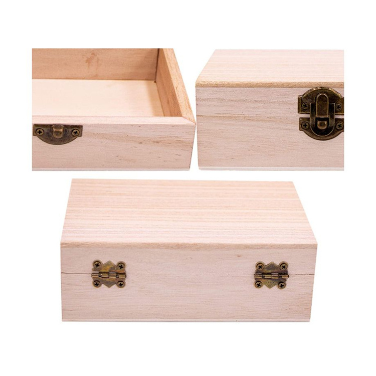 8 Pk Wooden Boxes for Crafts Unfinished Wood Boxes wood gift boxes wholesale crate