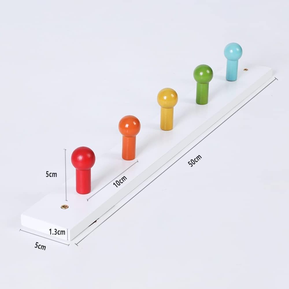 Rainbow Hook Wall rack Children's wall hanger suitable for clothes hats backpacks and towels suitable for bathroom bedroom