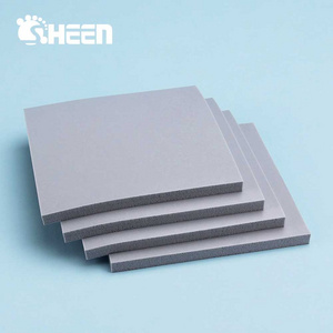 High-quality open-cell silicone foam sponge rubber sheets in white, gray, and black, featuring heat resistance