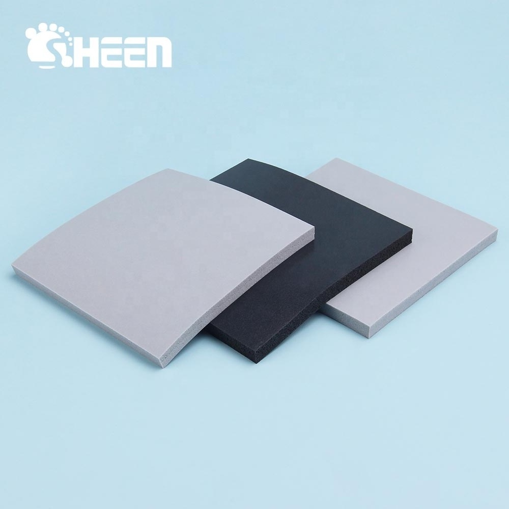 Flame retardant low density soft and firm silicone sponge rubber foam sheets in various sizes in white, gray, and black