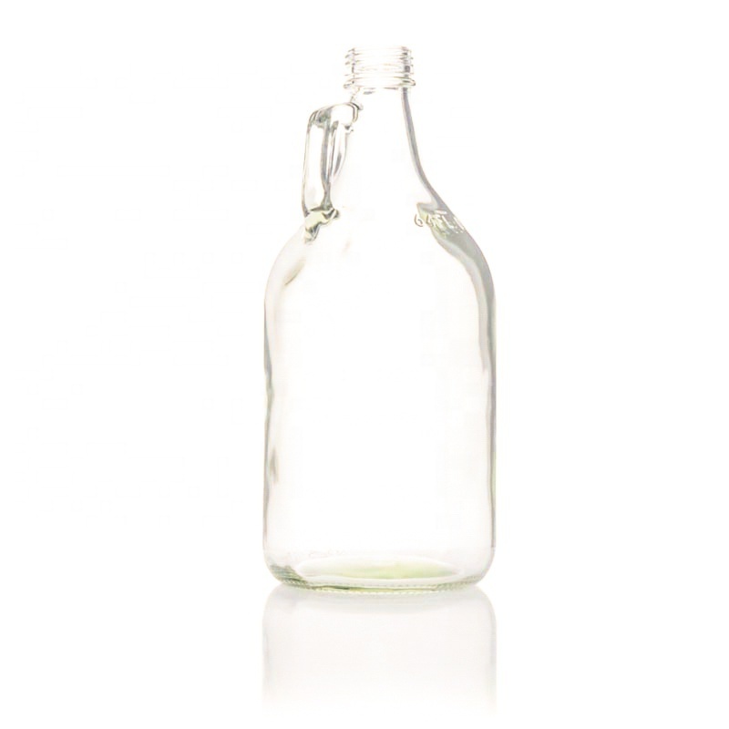 High Quality 1l 1 litre half gallon 64oz Amber Clear glass growler california wine bottle beer water bottles