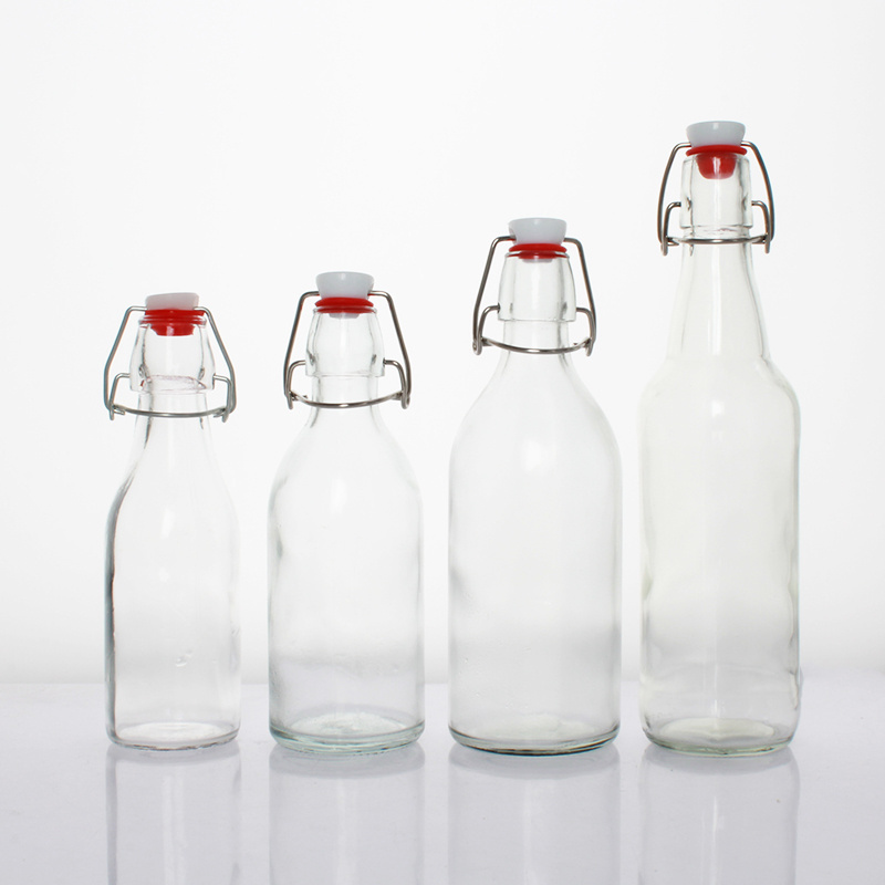 750ml Flip Top Glass Bottle Brewing Bottle With Swing Top For Beverages