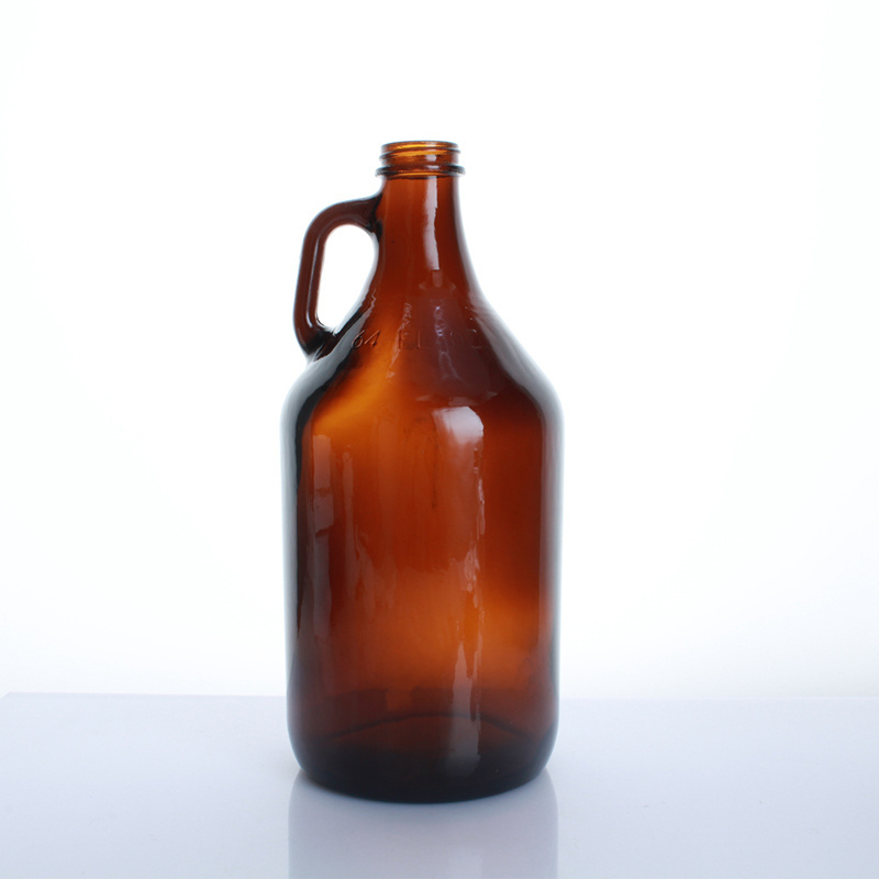 1000ml 32oz 64oz 1L 2L Amber Carboys Wine Bottle Half Gallon Jug Beer Glass Growler with Cap