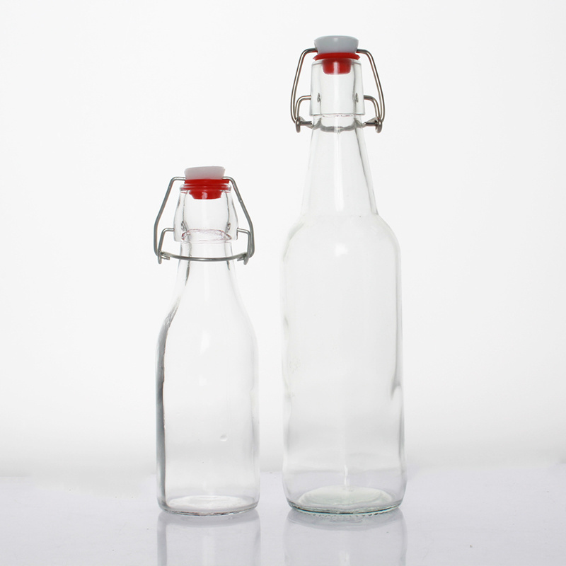 750ml Flip Top Glass Bottle Brewing Bottle With Swing Top For Beverages