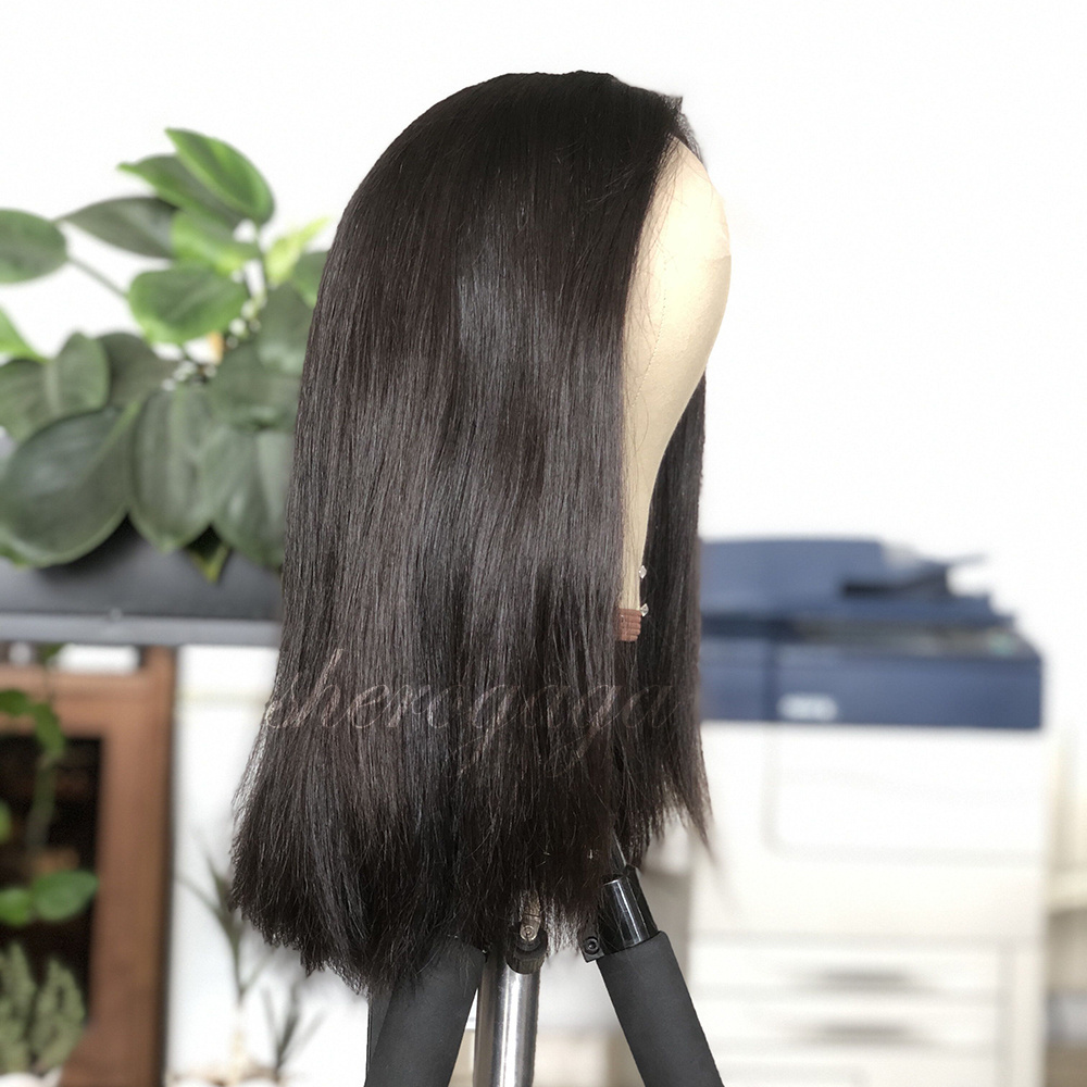 Customization Available Factory Wholesale Natural Black Tiny Layer Lace Top Medical Jewish Wig