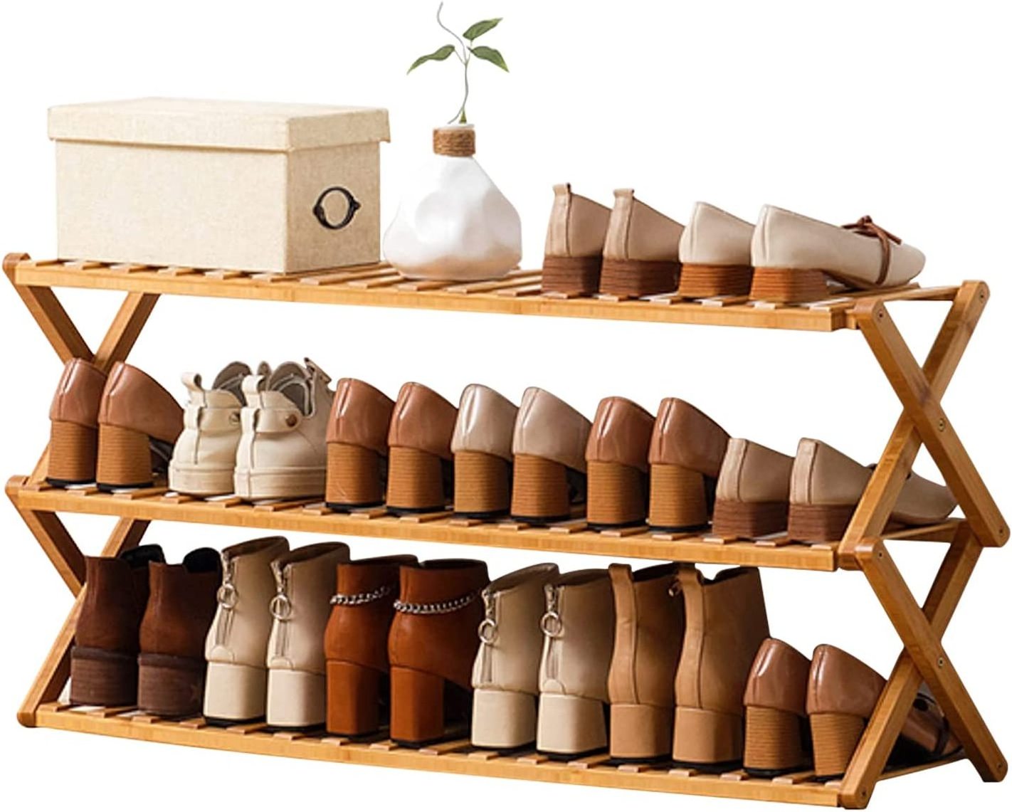 Wooden Modern Shoe Rack Sleek Entryway Shoes and Boots Organization Rack Storage Solution Rack for home furniture shoe stands