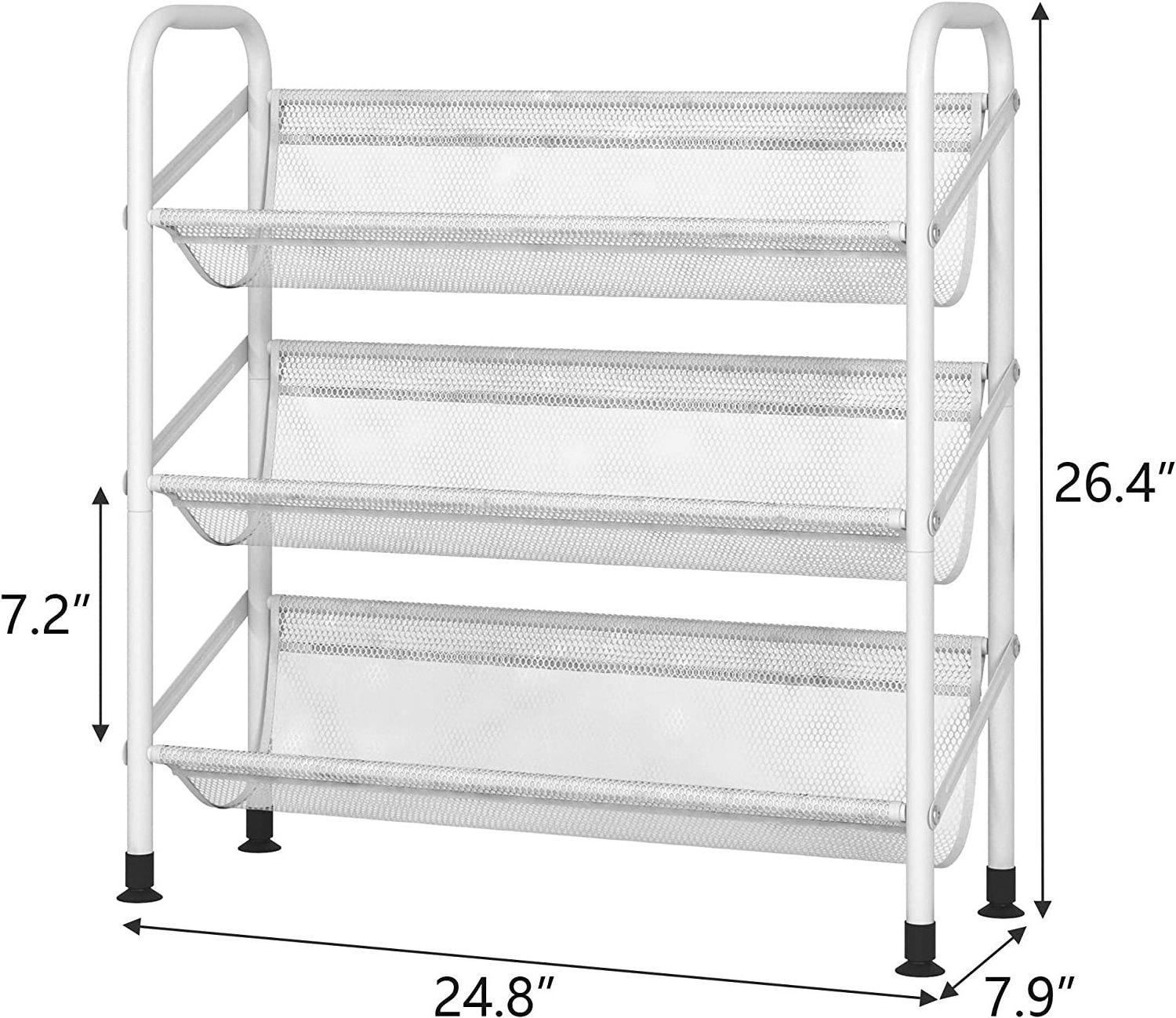 High Quality Multi Layer Metal White Powder coated Shoe Rack Small Shoe Storage Unit Tall Shoe Organizer Shelf for Entryway