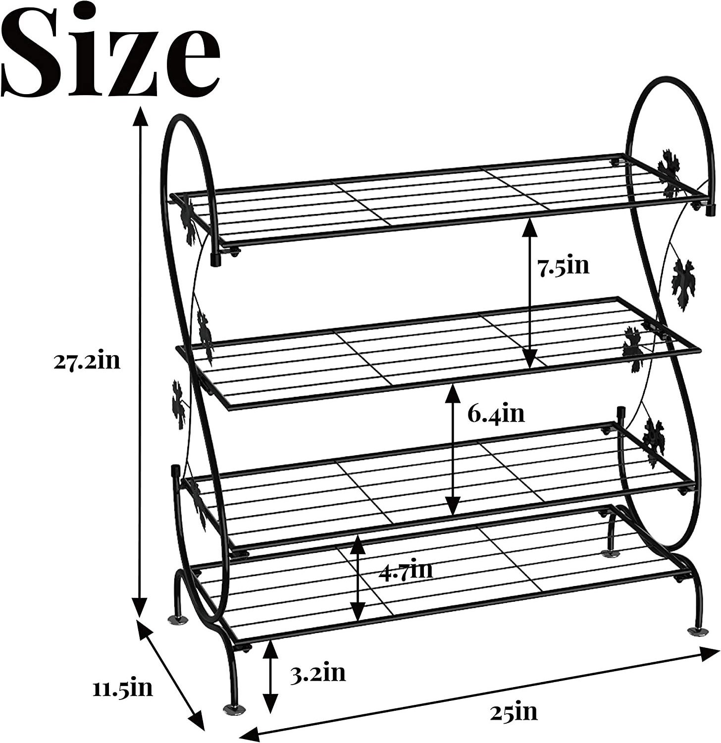 Decorative Metal Shelves Shoe Rack Large Plant Stand Organizer Home shoe racks side Table for home wholesale price display rack