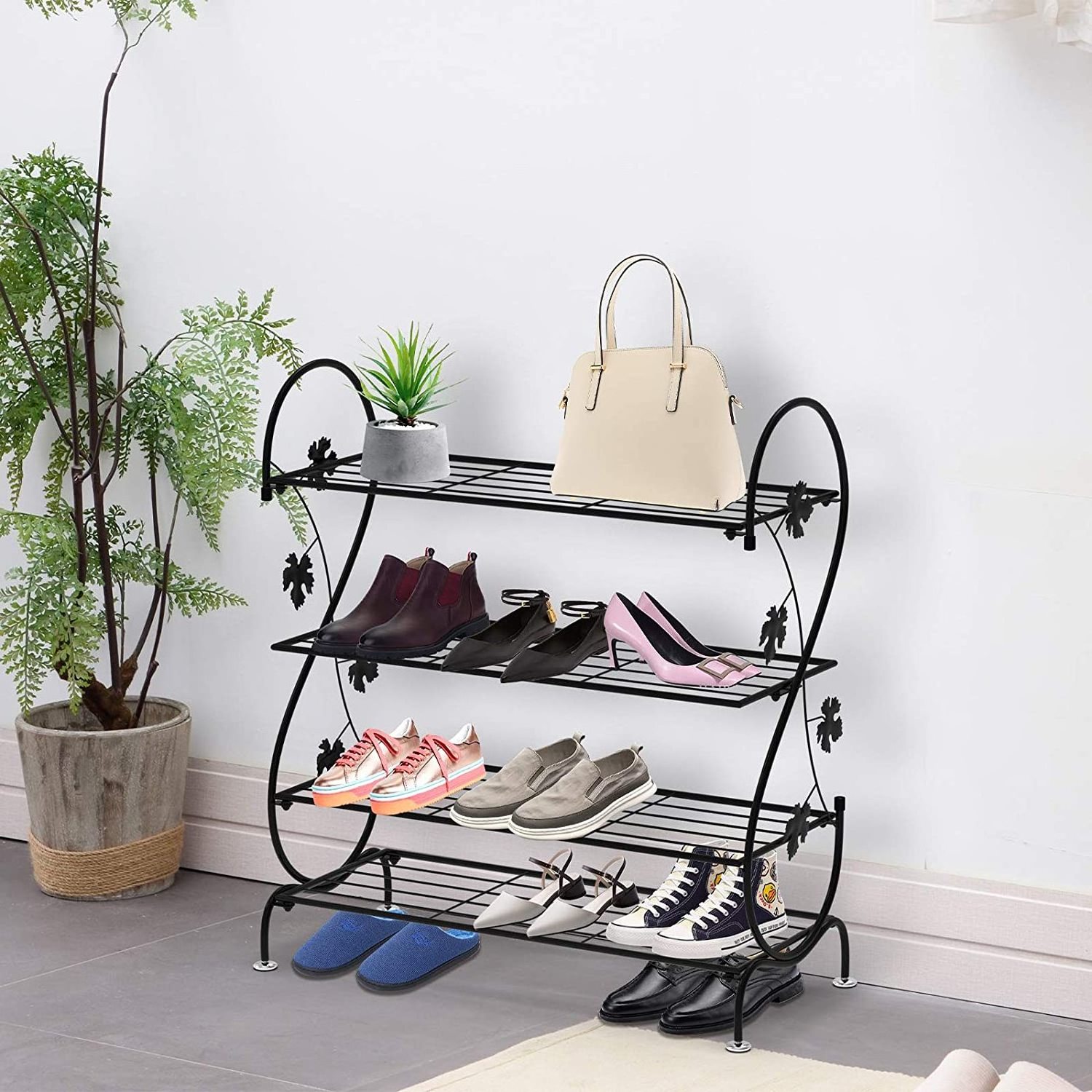 Decorative Metal Shelves Shoe Rack Large Plant Stand Organizer Home shoe racks side Table for home wholesale price display rack