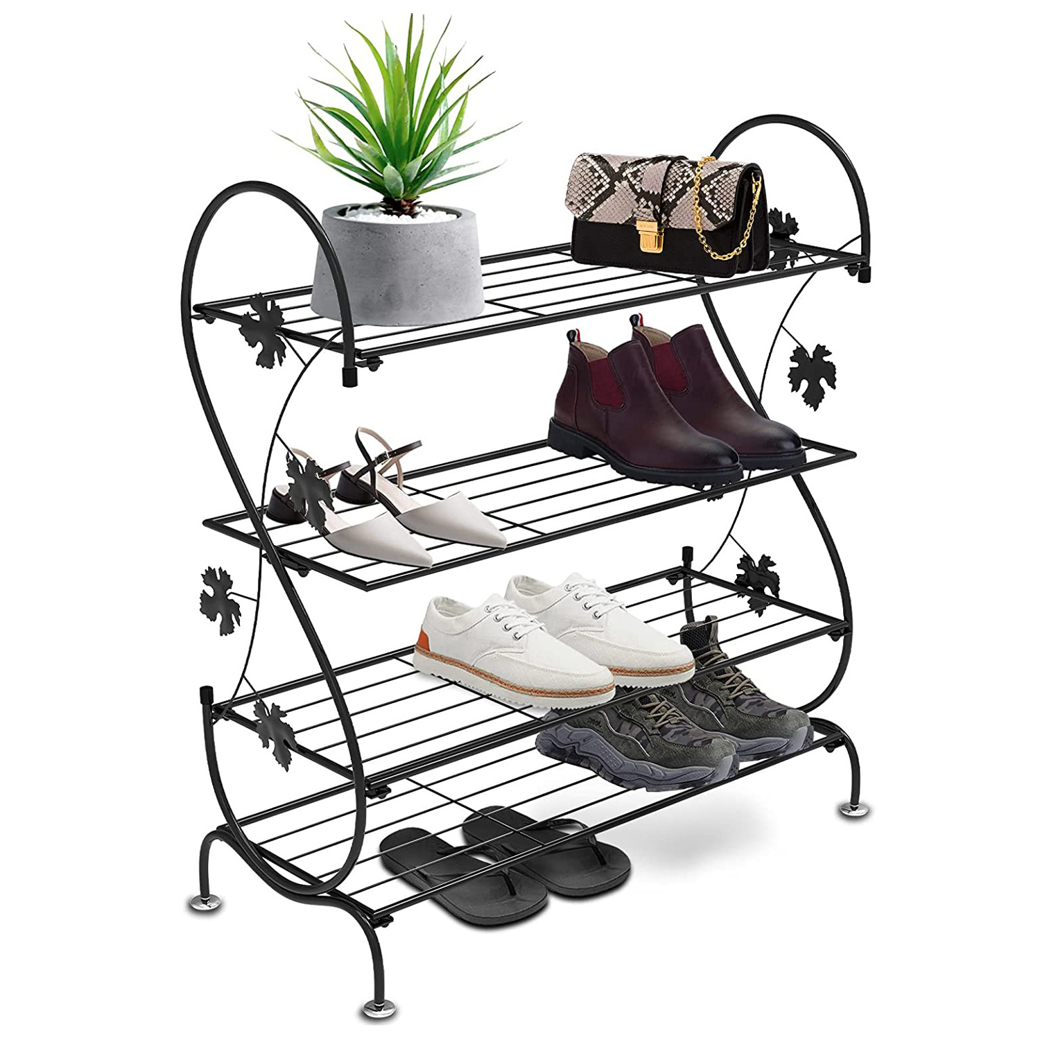 Decorative Metal Shelves Shoe Rack Large Plant Stand Organizer Home shoe racks side Table for home wholesale price display rack