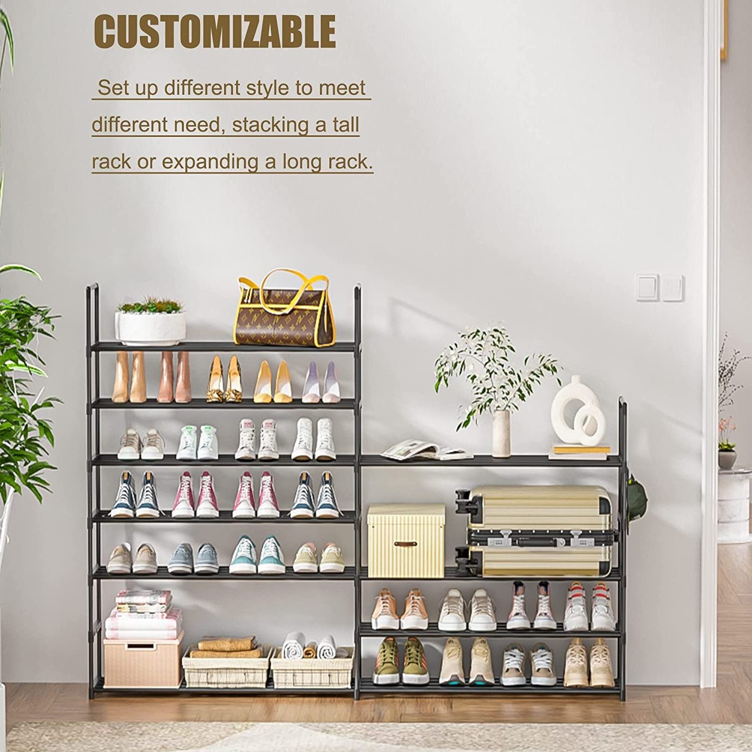 Innovative Metal Large Multi-functional Satisfying Multifunctional Storage Durable Ample Storage Spaces Boot Rack Organizer