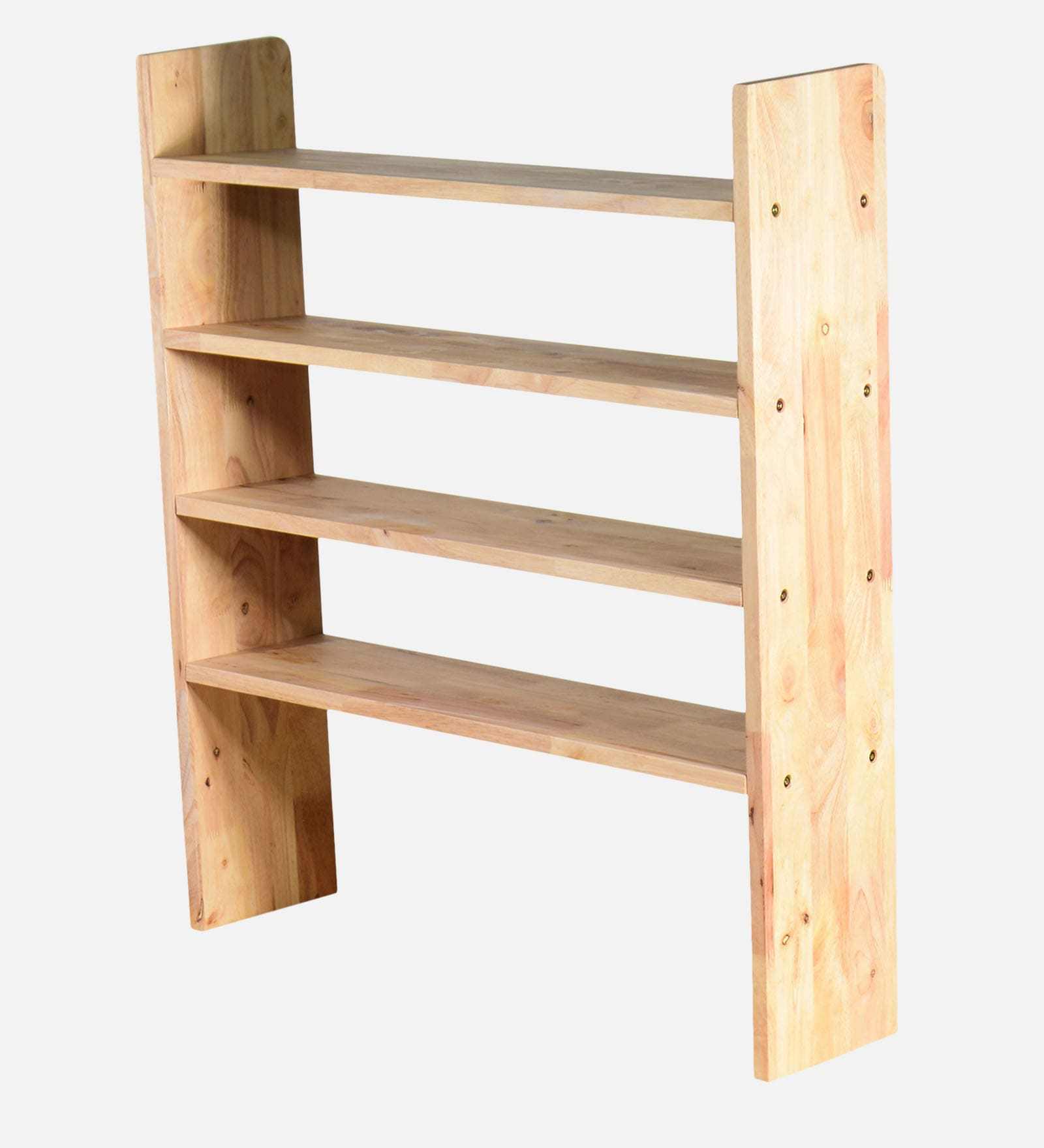 Solid Wood Open Shoe Rack In Natural Finished Storage Unit Tall Shoe Organizer Shelf for Entryway Hallway Closet Dorm Room Space