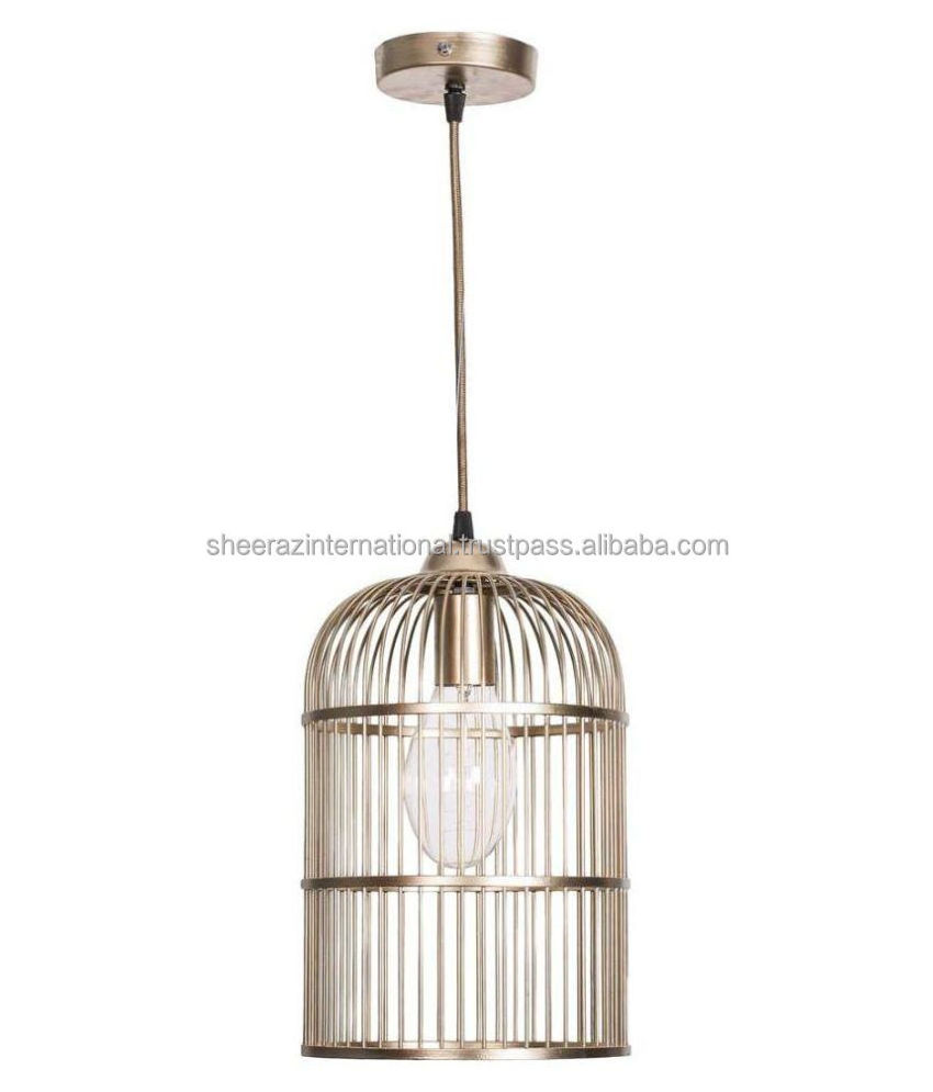 Lantern Pendant Light Fixture Rustic Hallway Chandelier Lighting with Adjustable Cord Rectangle Metal Cage Hanging Lights