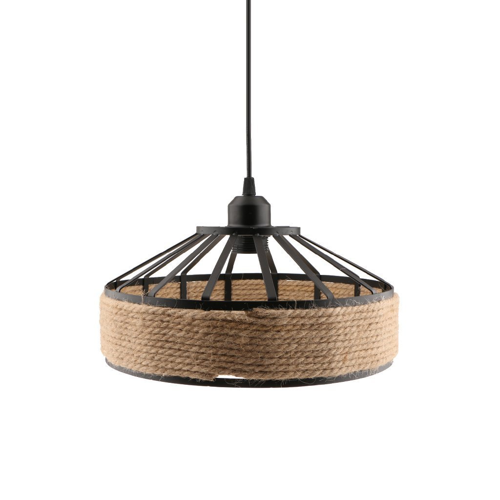 Lantern Pendant Light Fixture Rustic Hallway Chandelier Lighting with Adjustable Cord Rectangle Metal Cage Hanging Lights