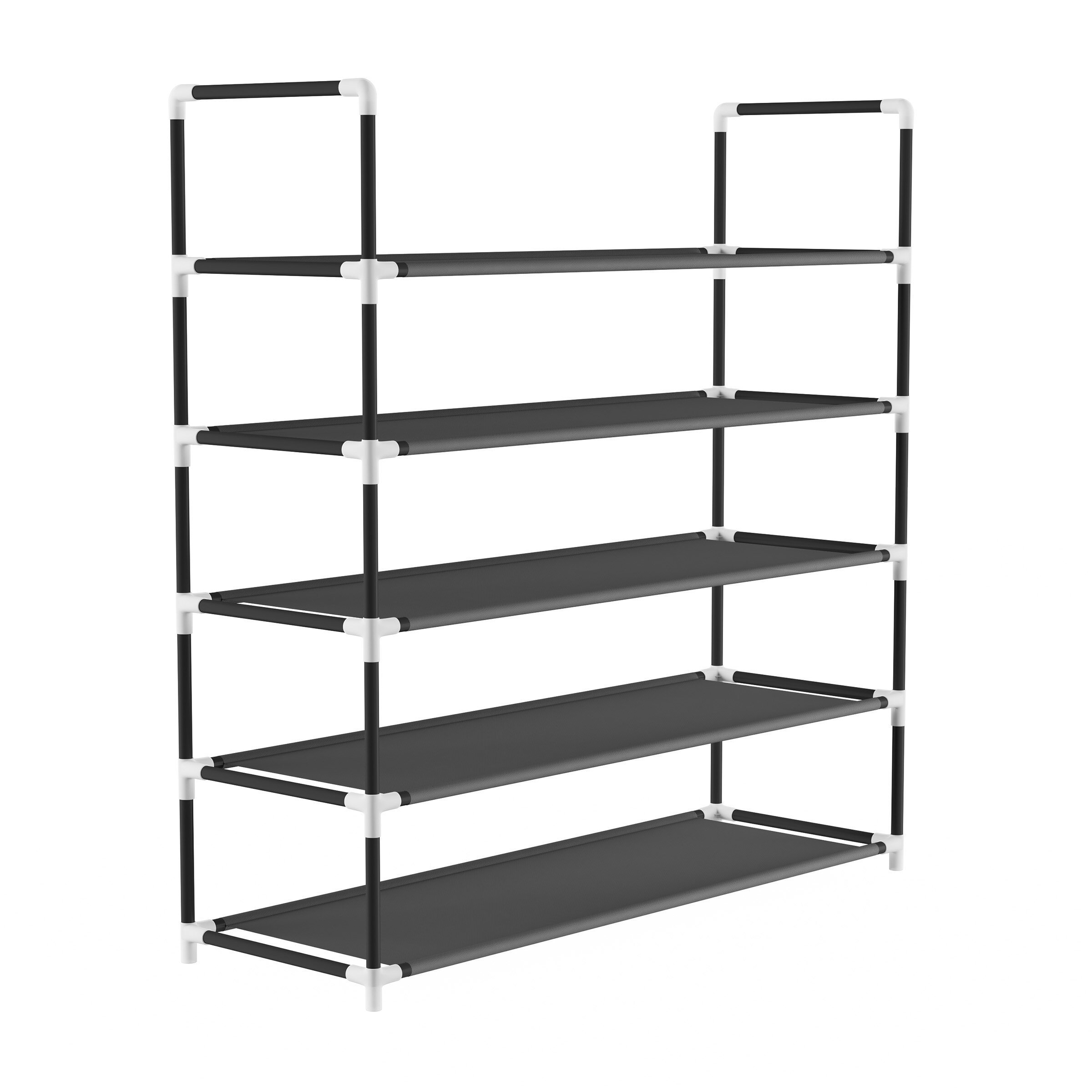 Shoe Rack 4-Tier Metal Shoe Tower 20-Pair Shoe Storage Organizer Unit Entryway Shelf Cabinet with 4 Tiers Durable Metal rack