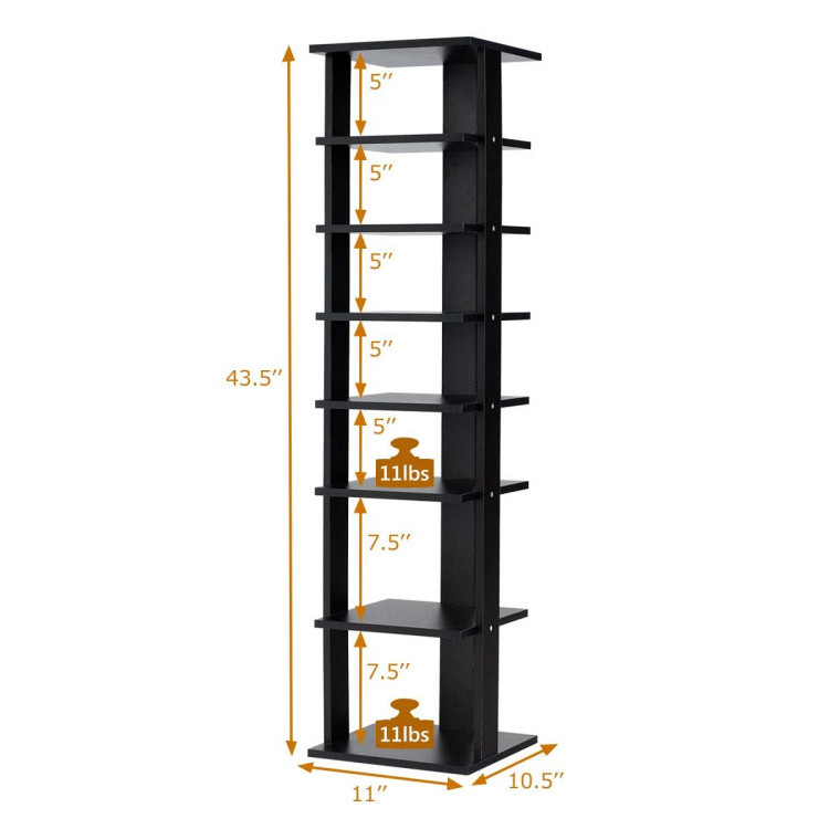 Vertical Wooden Space Saving Shoe Rack for Front Door Ample Storage Spaces Multi-functional Use Sturdy Durable  Adjustable