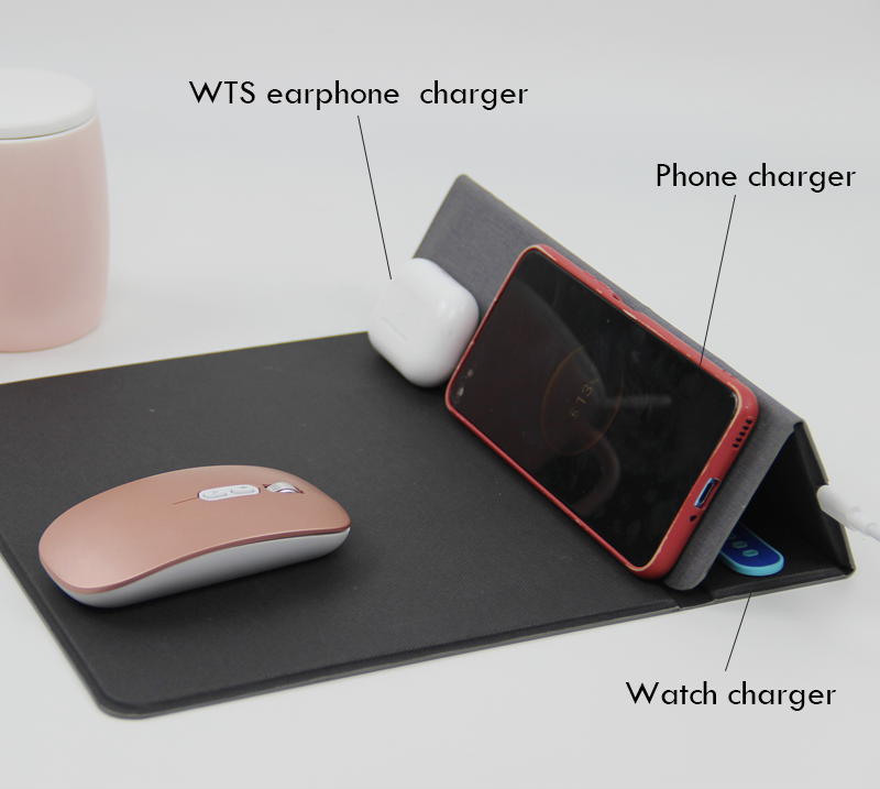 mobile phone accessories Super Thin desk home Office Wireless charging mouse pad laptop cases 4 in 1 3 in 1 wireless charger