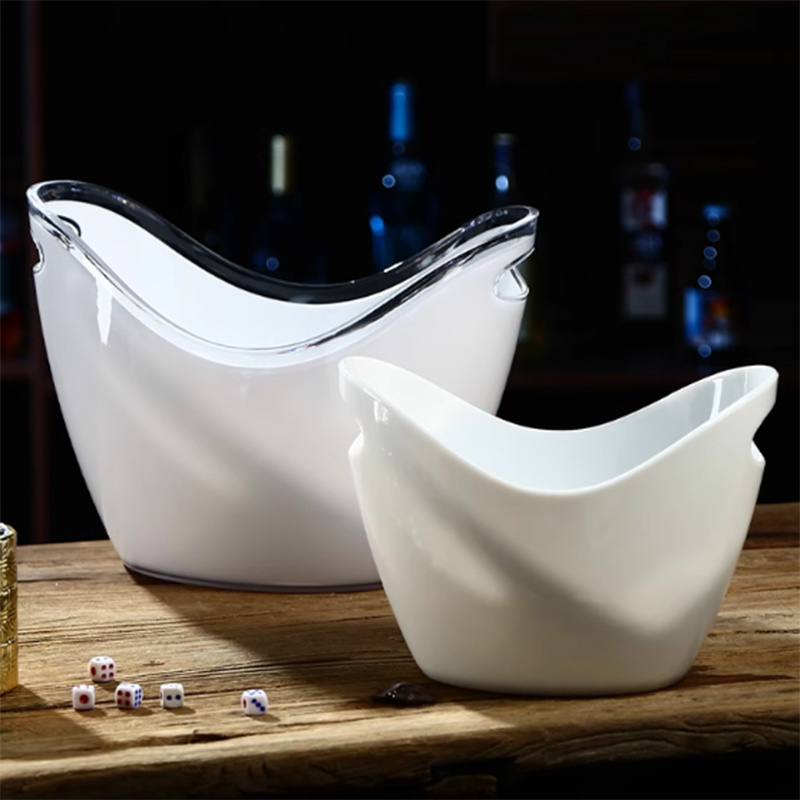 8L 8LNew design inflatable beer Oval Plastic Shoe-shaped gold ingot ice bucket