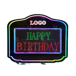 Hot sale VIP Led  birthday custom acrylic party logo message event canopy led light bar club bottle board sign