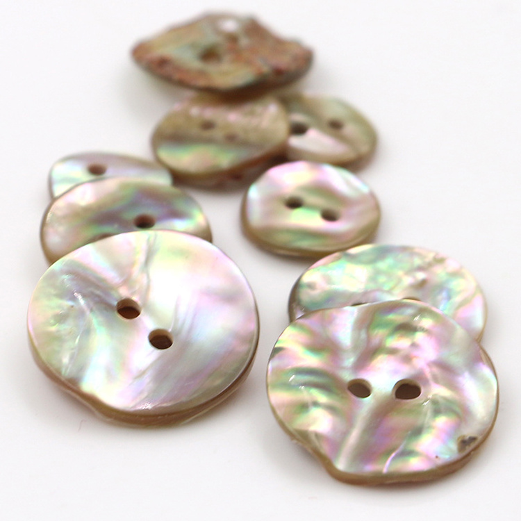 Wholesale 2 holes round  Abalone shell buttons Custom Manufacture for clothing