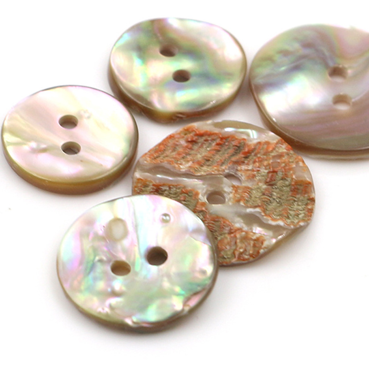 Wholesale 2 holes round  Abalone shell buttons Custom Manufacture for clothing