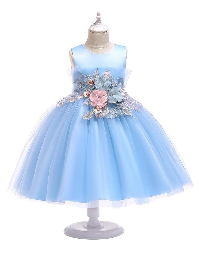 2018  8 years old children new style kids birthday party tutu flower girl dress