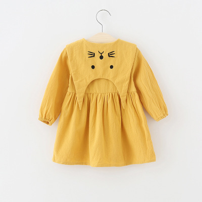 Japan girl skirt with lovely lapel  cartoon long sleeve little princess skirt