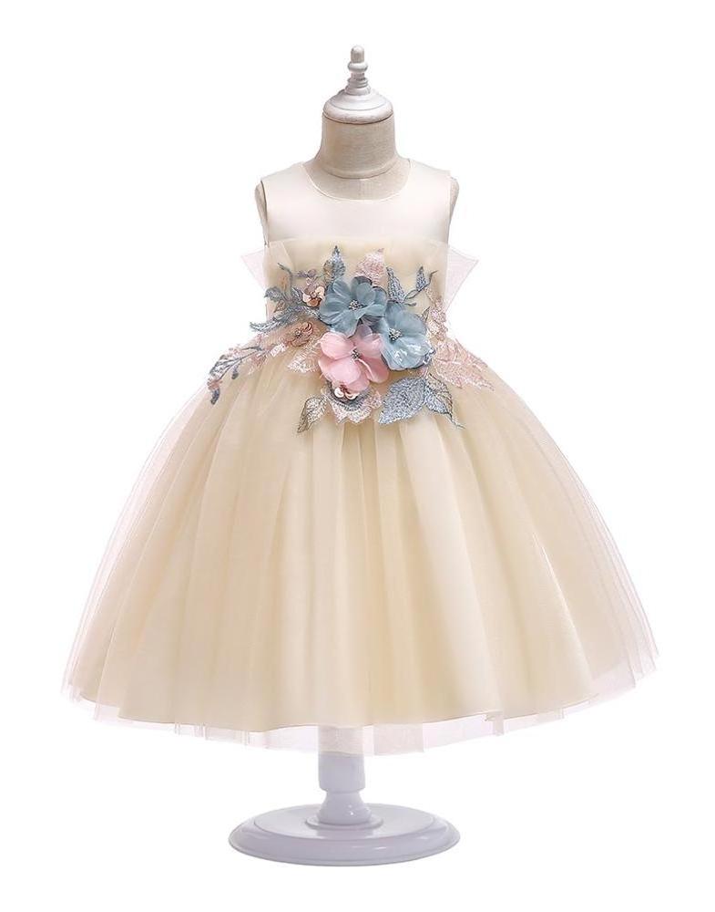 2018  8 years old children new style kids birthday party tutu flower girl dress