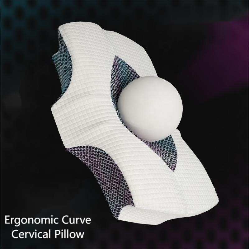 2024 Newly Hollow Design Orthopedic Contour Memory Foam  Cervical Pillow for Side Back Stomach Sleeping SH-P045