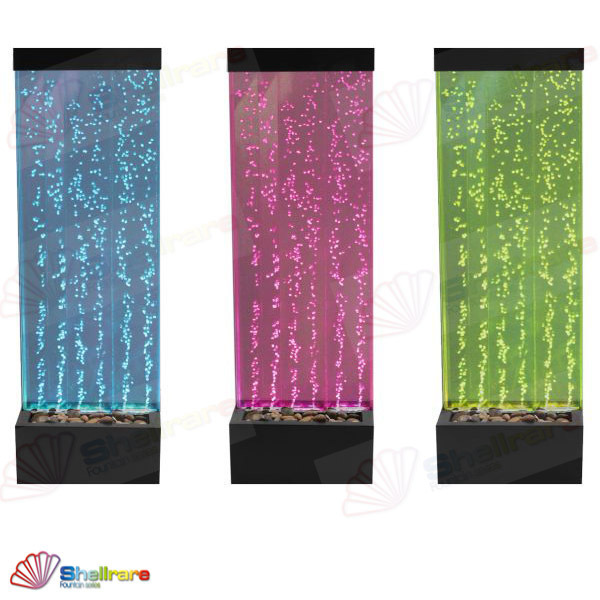 black water bubble wall panel , colorful waterfall fountain room divider