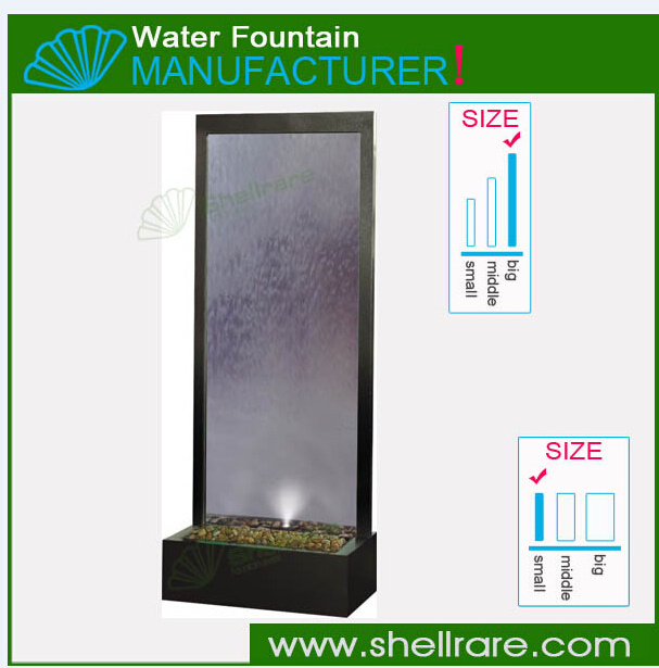 Exterior silver mirror with stainless steel indoor waterfalls for home artificial waterfall