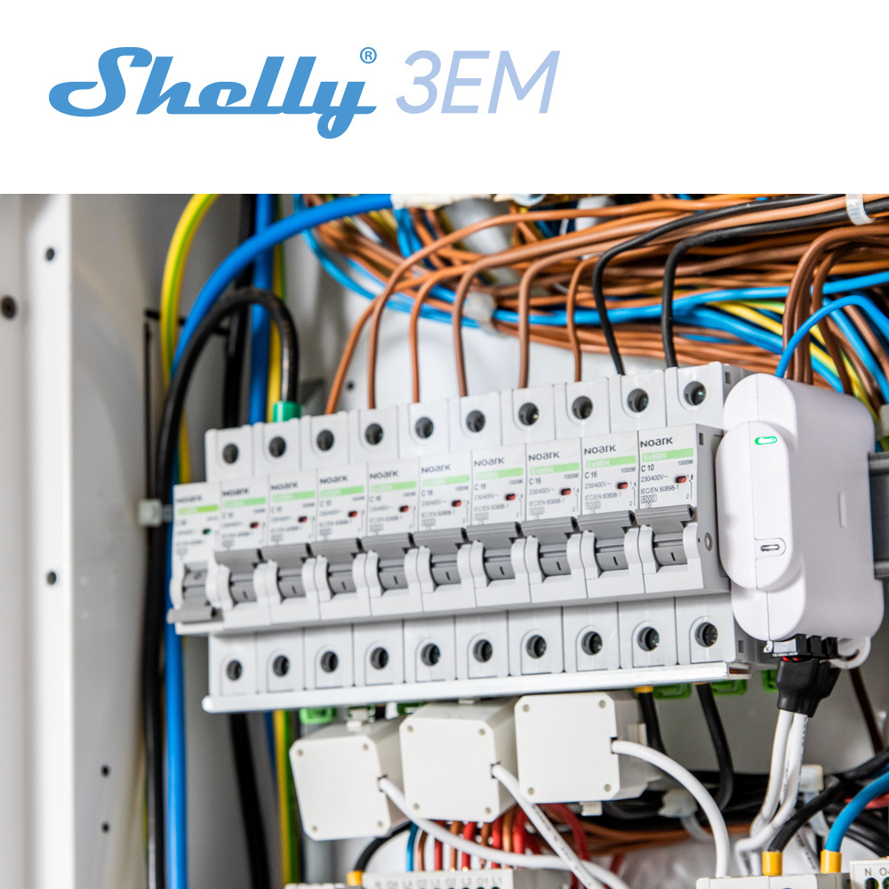 Shelly 3EM High Power Switch Control 3 Channels Up To 12A Each High-Efficiency Smart Relay Switch