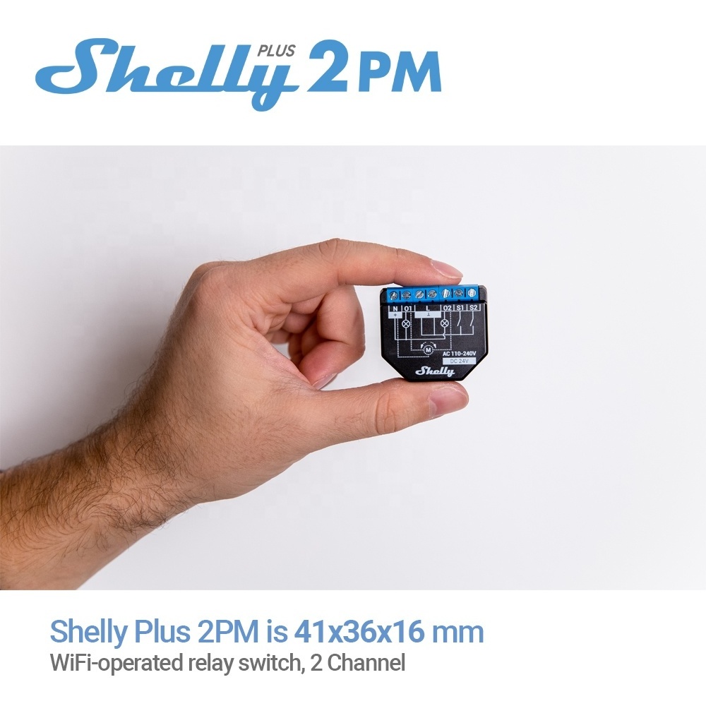 Shelly Plus 2PM 16A Wifi Smart Light Relay Wall Switch Module Diy Module Breaker Support Works With Alexa Google Home