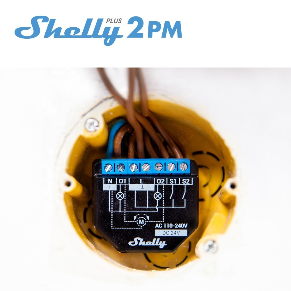 Shelly Plus 2PM 16A Wifi Smart Light Relay Wall Switch Module Diy Module Breaker Support Works With Alexa Google Home