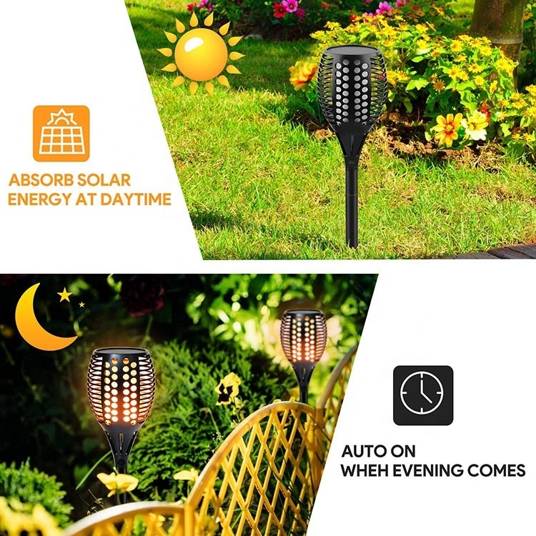 IP65 Garden Lamps Outdoor Solar Recharge Torch light landscape led Flame light