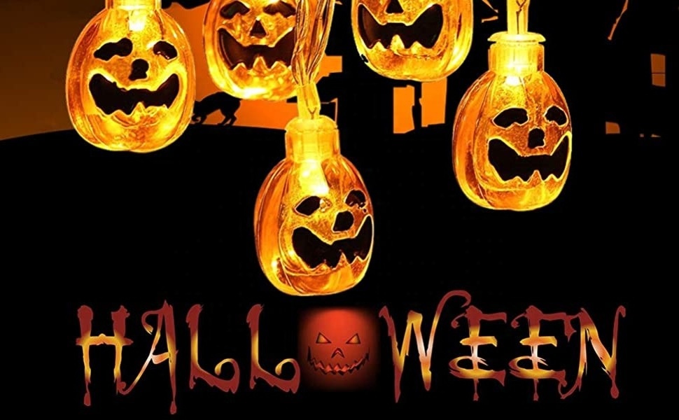 halloween string light led pumpkin light decoration flickering lights