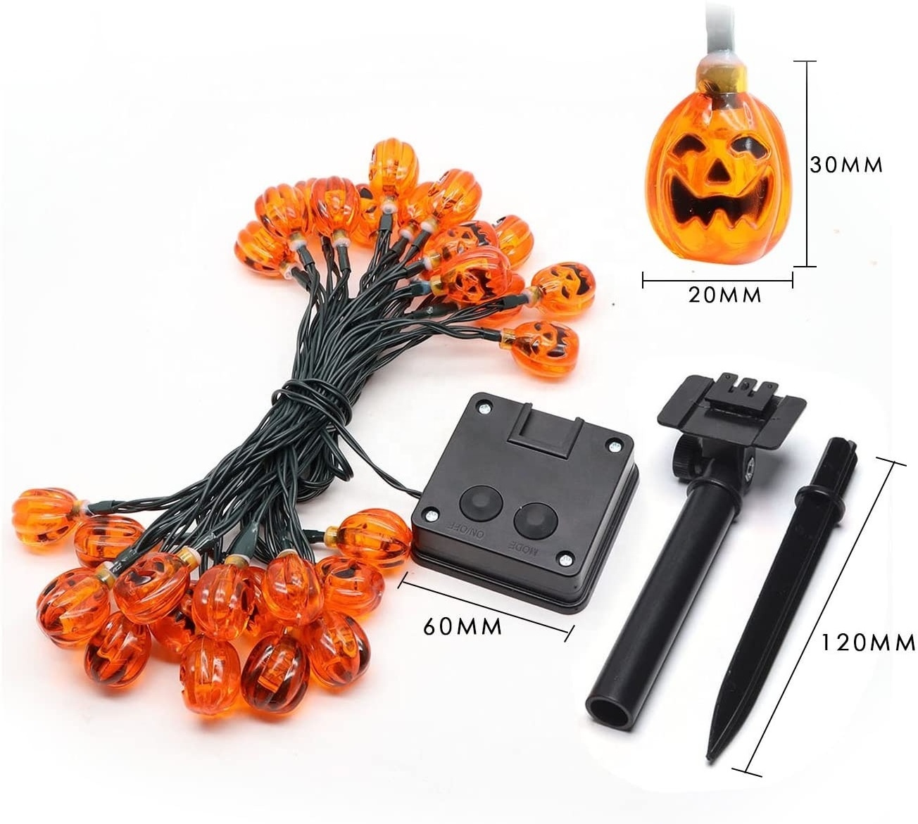 halloween string light led pumpkin light decoration flickering lights